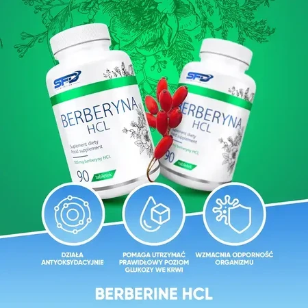 Juego de 2x SFD Berberine HCl, comprimidos, 90 uds.