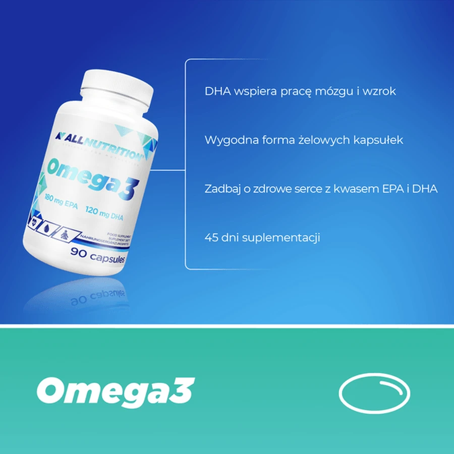 Zestaw 2 x Allnutrition Omega 3, kapsułki, 90 szt.: ceny i cechy