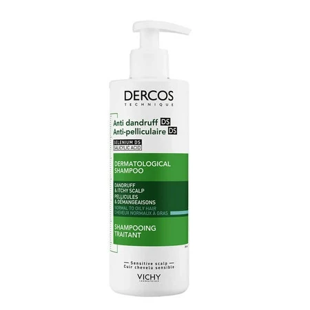 Set Vichy Dercos DS, antiroosshampoo, normaal en vet haar, 390 ml + navulverpakking, 390 ml
