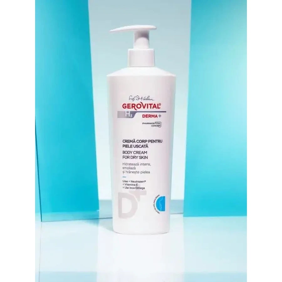 Gerovital H3 Derma+ crème pour le corps pour les peaux sèches, 500ml, Farmec