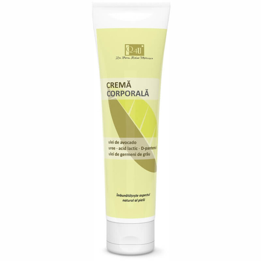 Crema corporala cu ulei de avocado Q4U, 150 ml, Tis Farmaceutic