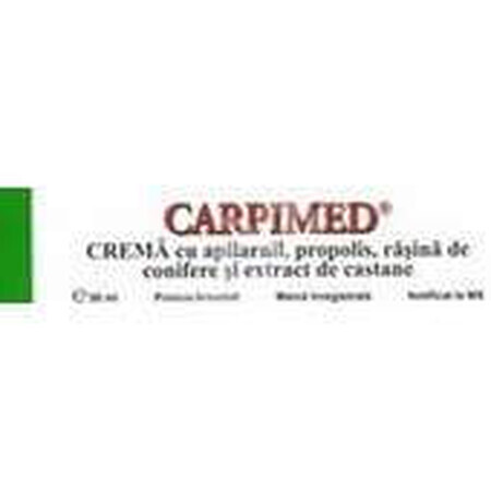 Crema cu apilarnil, propolis, rasina de conifere si extract de castane Carpimed, 50 ml, Elzin Plant