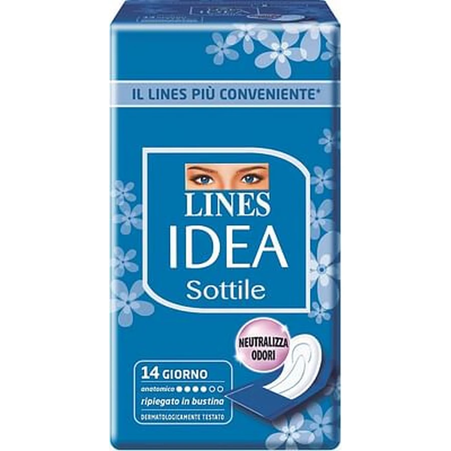 Líneas Idea Fino Anatómico Plegado Absorbente 14 Piezas