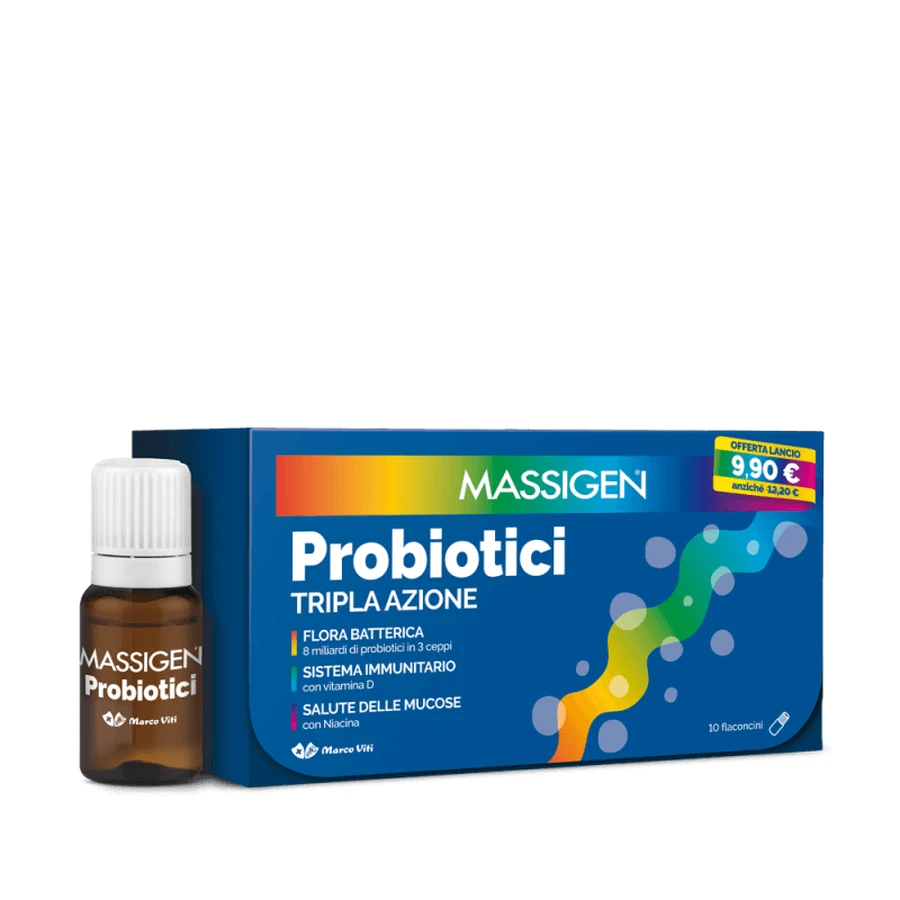 Massigen Probiotica Drievoudige Actie Flesjes 10x8ml
