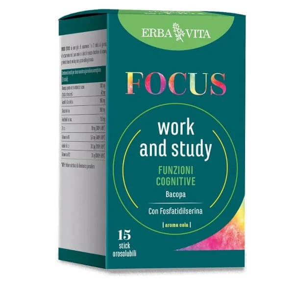 Focus Werk En Studie geheugen- en concentratiesupplement 15 orosoluble sticks