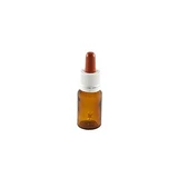 Glazen fles van 20 ml + verzegelde druppelaar