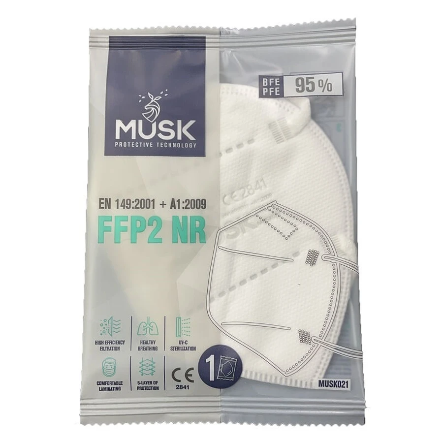 MASCĂ FFP2 MOSC ALB 10PCS