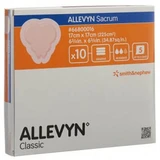 Pansement adhésif hydrocellulaire stérile pour la région sacrée Mousse de polyuréthane absorbante Allevin Sacrum 17x17cm 10mediations