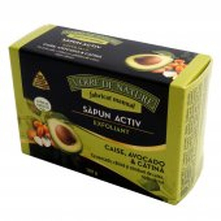 Sapone Esfoliante Attivo ai noccioli di albicocca, carota, avocado e note di agrumi 100 g Verre de Nature