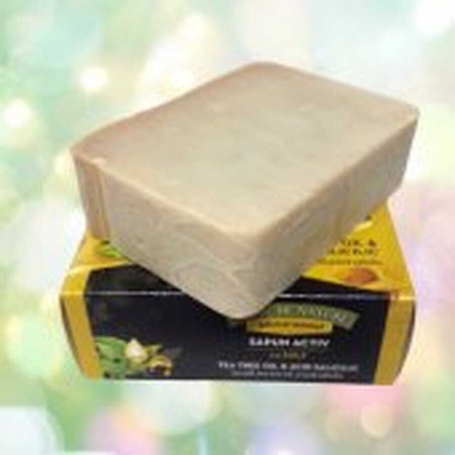 Active Soap with Sulphur, Salicylic Acid and Tea Tree Oil 100 g Verre de Nature