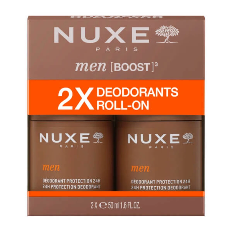 Nuxe men boost duo 24h protection deodoranti roll-on