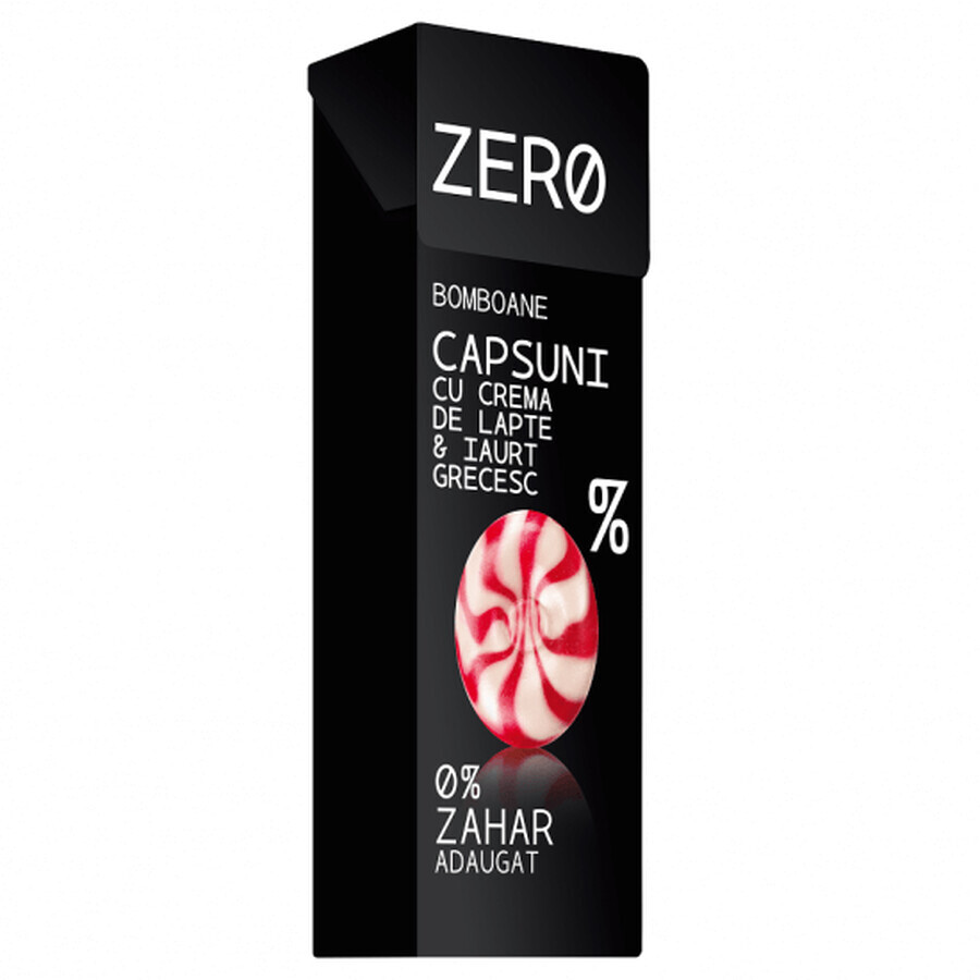 Zero Strawberry Candies with milk cream, 32 g, Elgeka