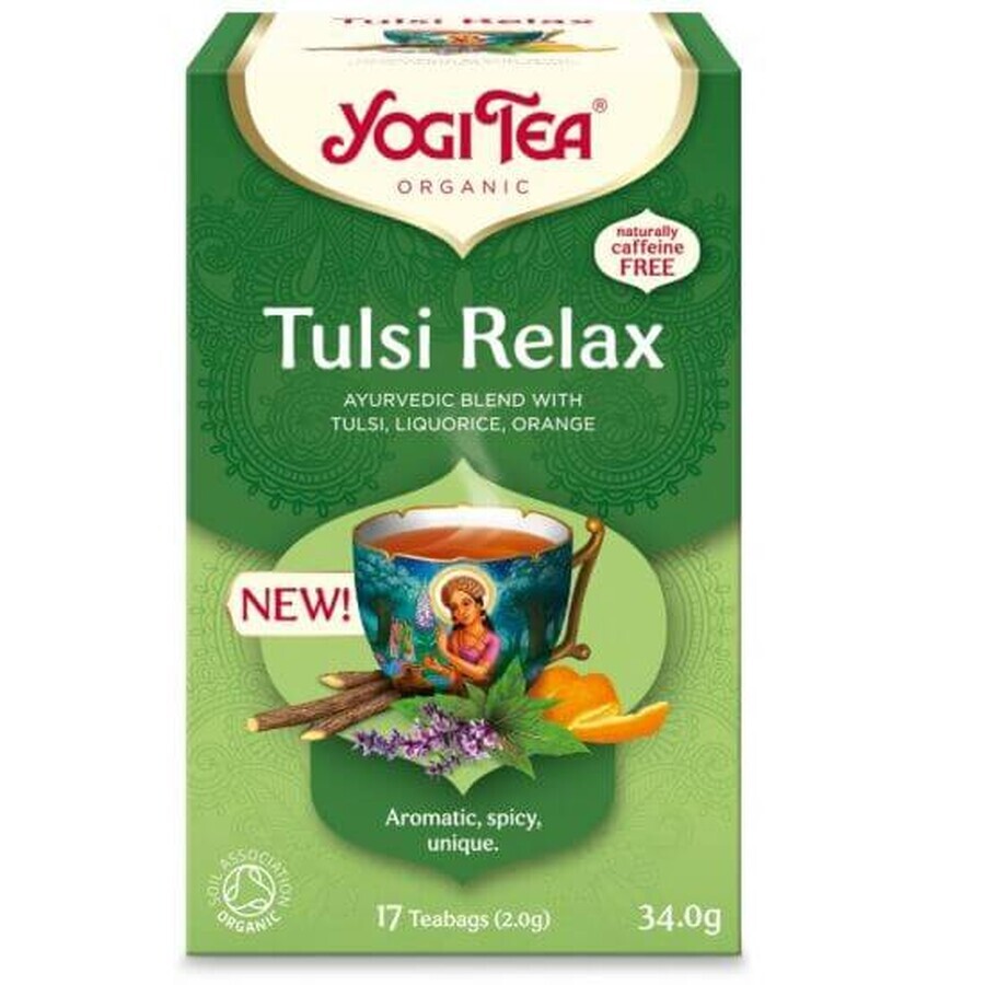 Tulsi Relax organic tea, 17 sachets, Yogi Tea