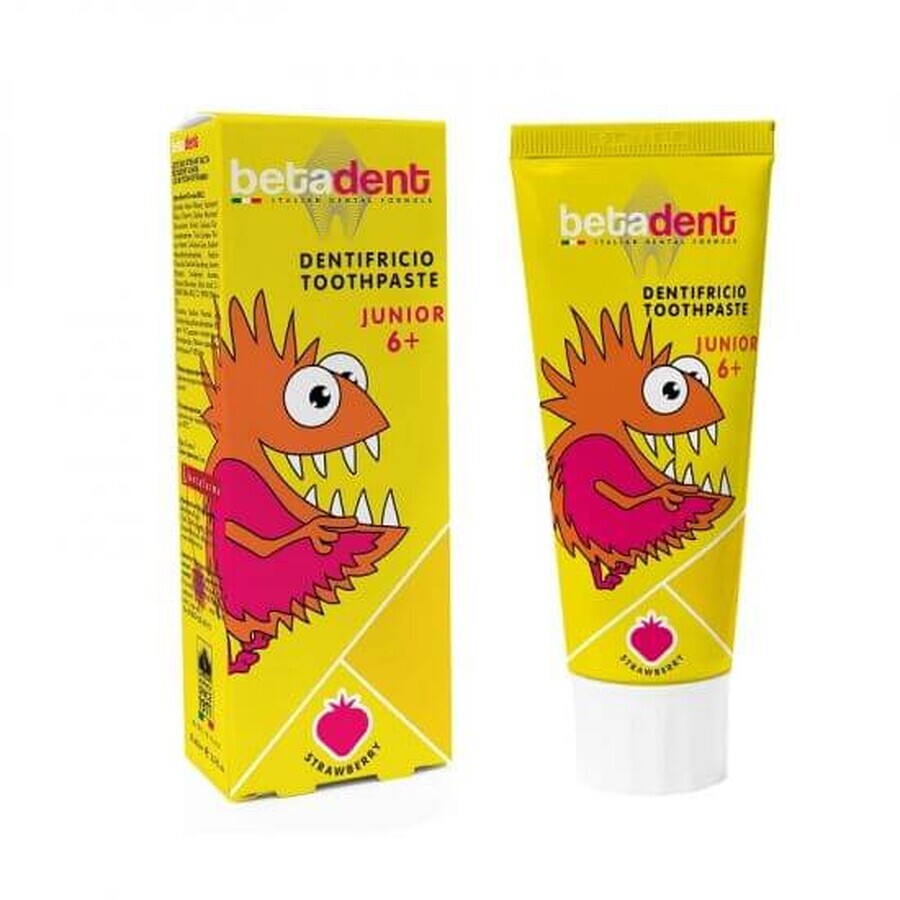 Dentifricio Betadent Junior 6+ Fragola Selvatica, 75 ml, Betafarma