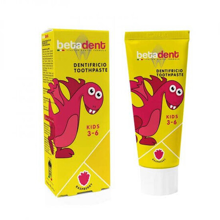 Tandpasta Betadent Kids 3-6 Framboos, 75 ml, Betafarma