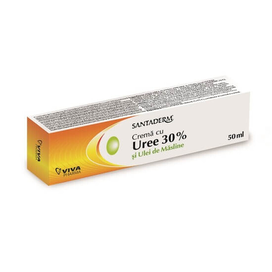 Crème met Urea 30% en olijfolie Santaderm, 50 ml, Vitalia