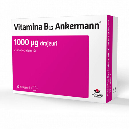 Vitamine B12 Ankermann, 1000 μg, 50 zakjes, Worwag Pharma