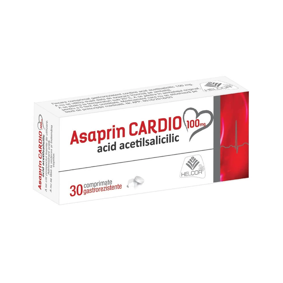 Asaprin Cardio, 100 mg, 30 magensaftresistente Tabletten, Helcor