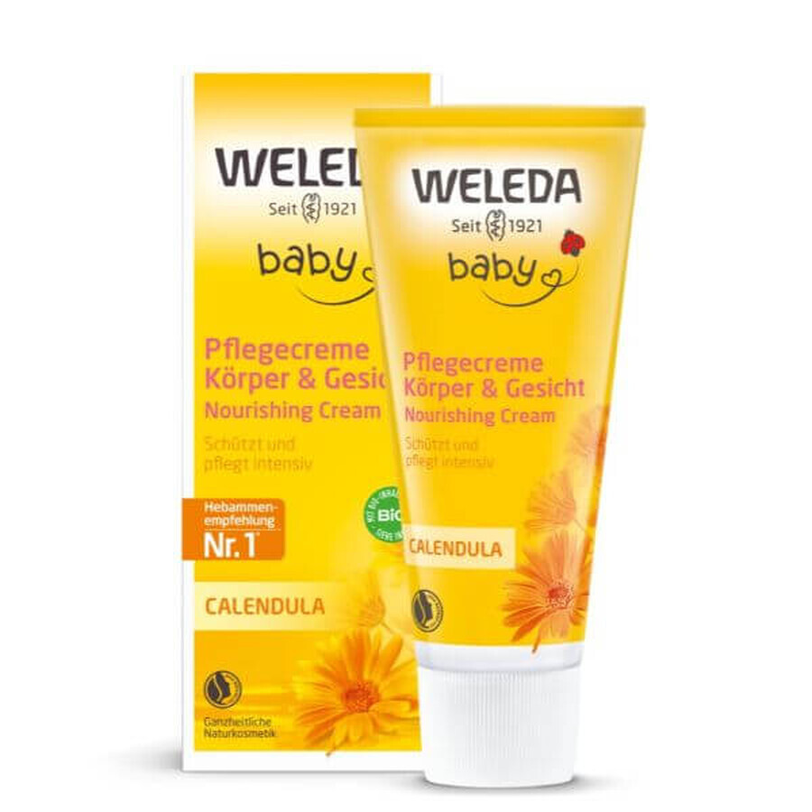 Crema corpo idratante alla calendula baby, 75 ml, Weleda