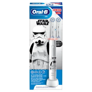 Oral-B Star Wars Junior Brosse à dents électrique rechargeable +6 ans, 2 têtes de brosse, 1 brosse à dents