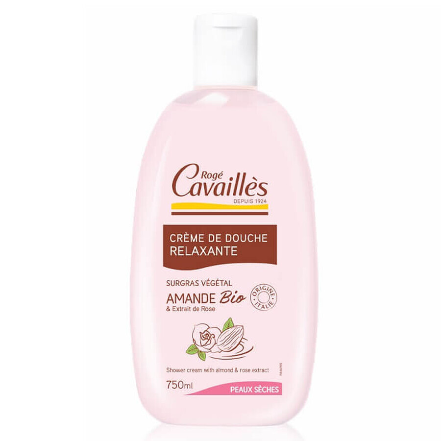 Shower cream with almond butter and rose, 750 ml, Roge Cavailles