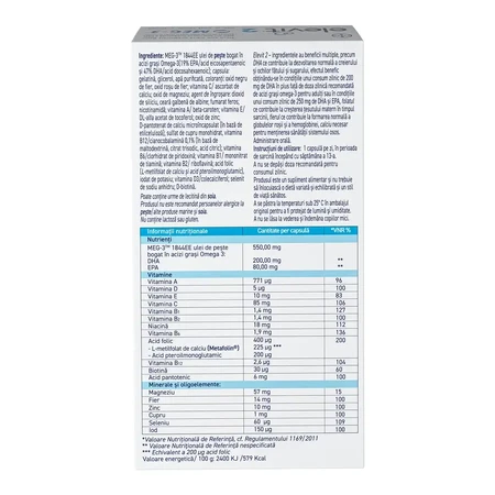 Elevit 2, Multivitamine für die Schwangerschaft - 2. und 3. Schwangerschaftsdrittel, 2x30 Kapseln, Bayer