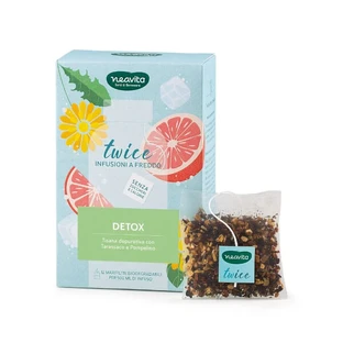 Neavita Tweemaal Detox Koud Brouw Kruidenthee met Paardenbloem en Grapefruit - 12 Maxifilters