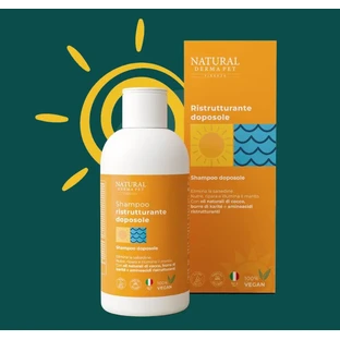 NATURAL DERMA PET CÂINE RESTRUCTURARE DUPĂ SOARE ȘAMPON 200 ML