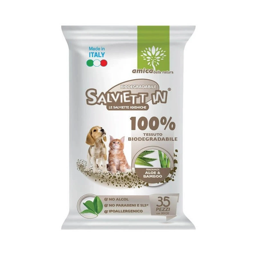 ȘERVEȚELE IGIENICE BIODEGRADABILE CF. (35 BUC) ALOE & BAMBUS