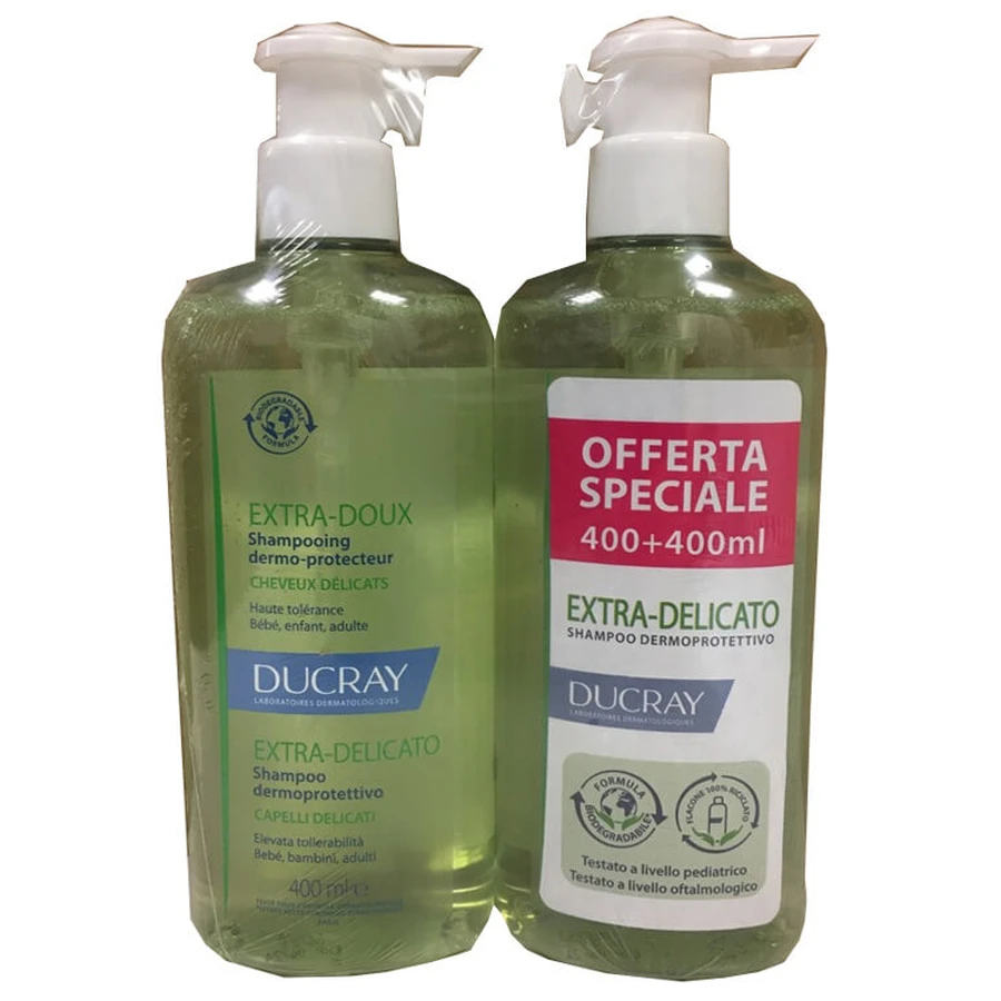 Ducray Extra Delicate Dermoprotective Shampoo 2x400ml