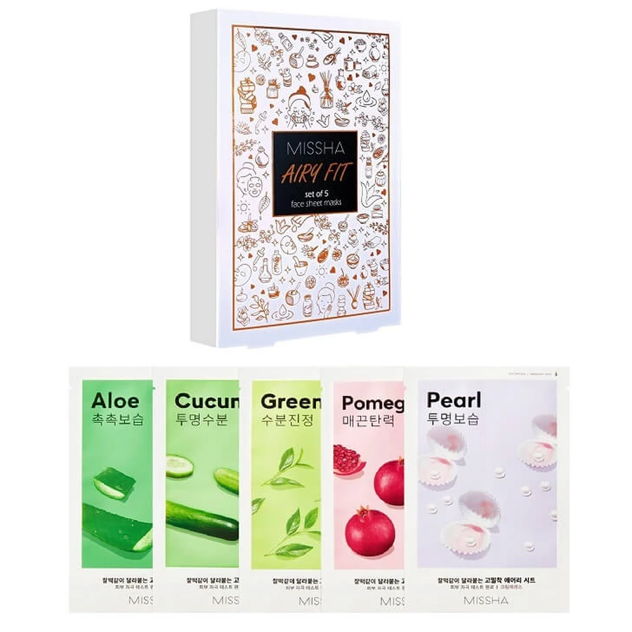 MISSHA AIRY FIT MASK SET 5PCS