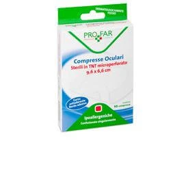 Oculaire kompressen met anti-aanbak gaasjes 9,5x6,5 cm 10 stuks Profar