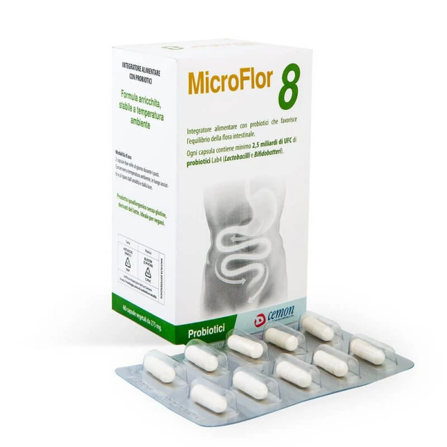 MICROFLOR 8 60 Capsule vegetale NO FRIGO CEMON
