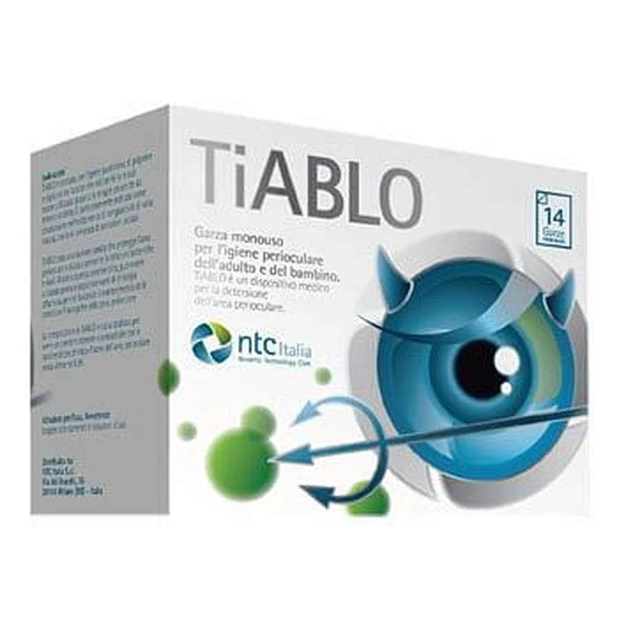 Tiablo Gasa Oftálmica Desechable 14 Piezas