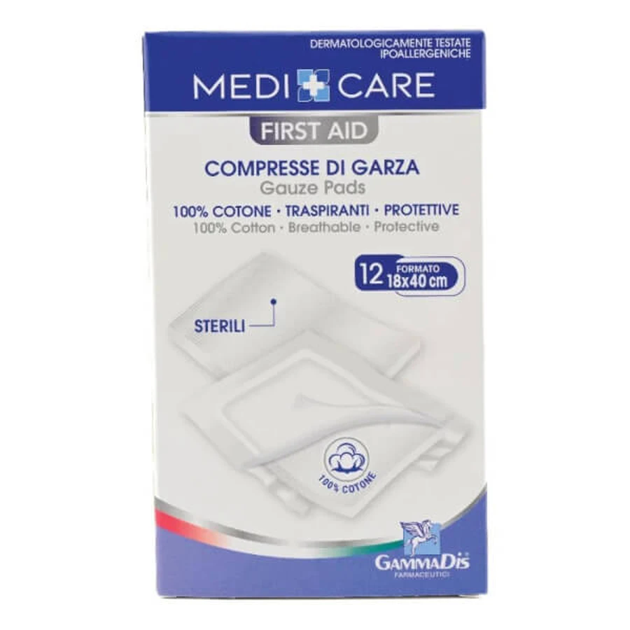 Garza cotone 18x40cm da 12 pezzi