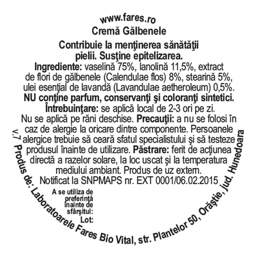 Goudsbloemcrème, P116, 20 g, Fares