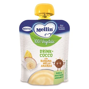 Mellin 100% Plantaardige Kokosnoot Drank Met Banaan Voor Baby 6 Maanden+ 90g