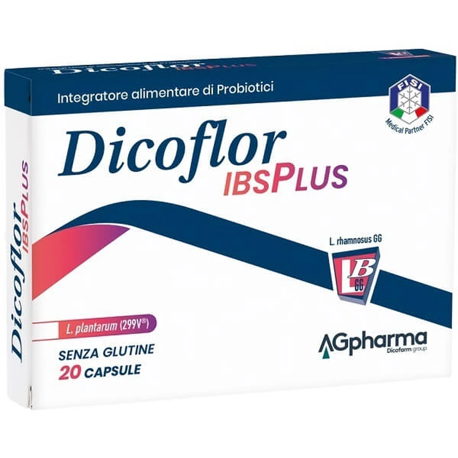 Dicoflor IBSplus 20 Capsules Glutenvrij Probiotisch Supplement Darmflora