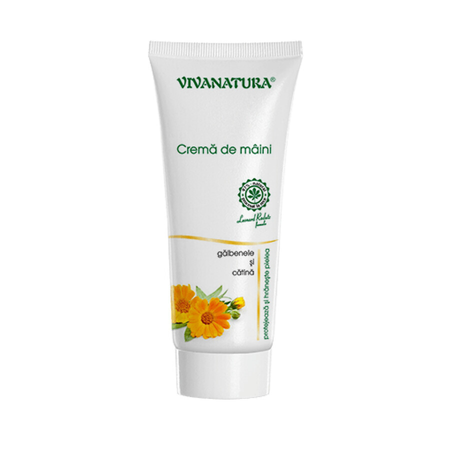 Cremă de mâini cu galbenele și cătina, 75 ml, Vivanatura