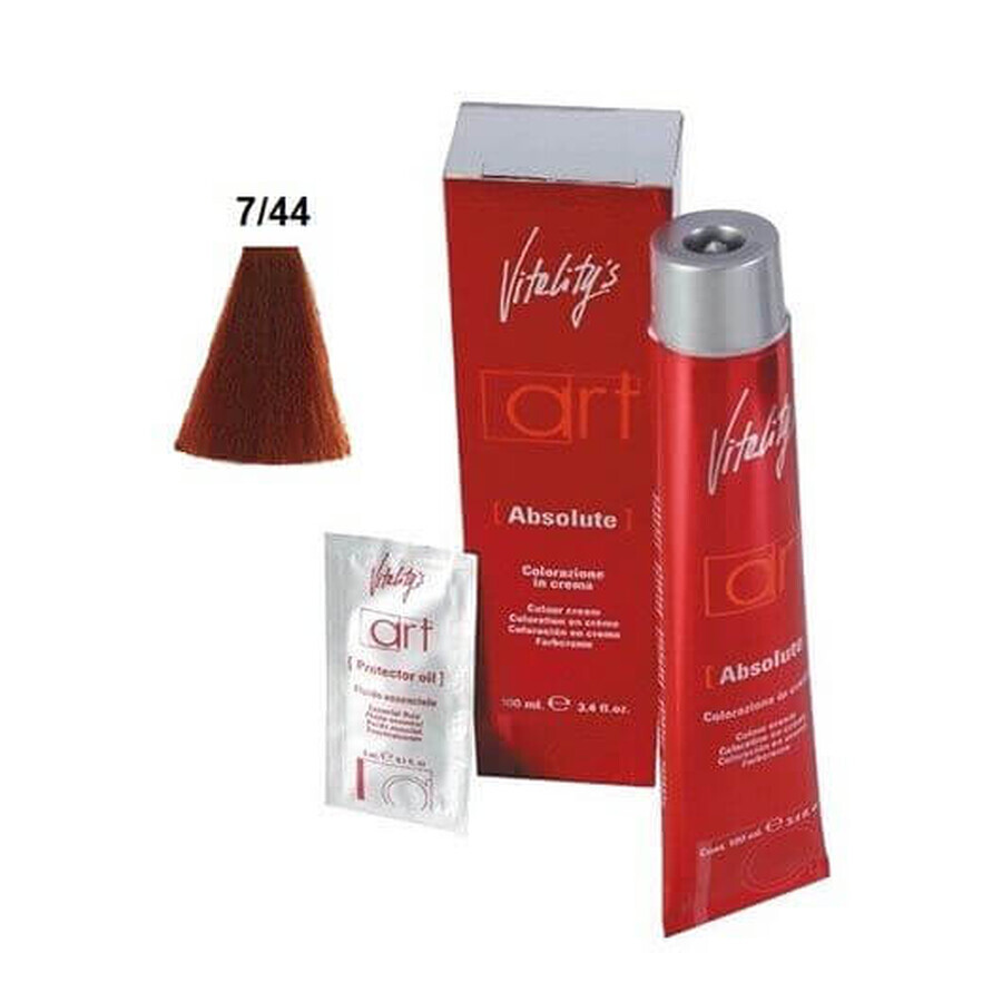 Vitality's Art Absolute tintura permanente per capelli con ammoniaca Intense Reddish Blonde 7.44 100ml