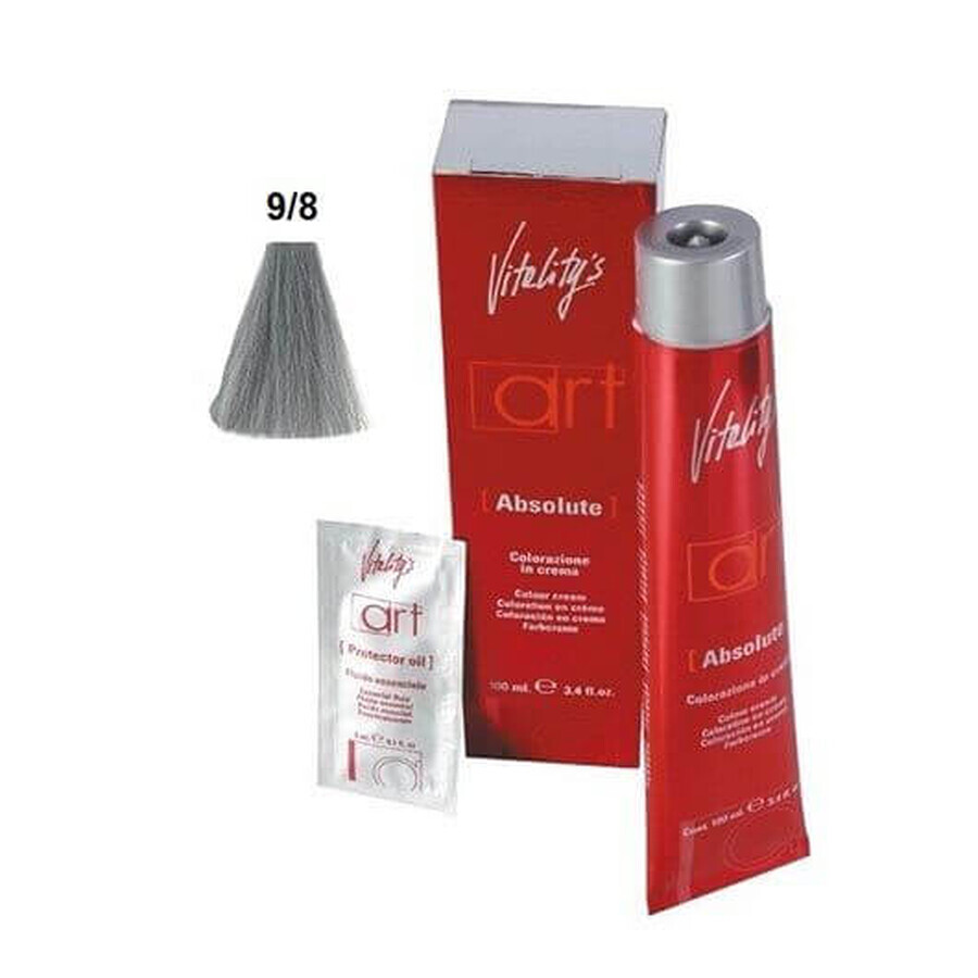 Vitality's Art Absolute Permanent Haarkleuring met Ammoniak 9.8 Parelmoer Blond 100ml