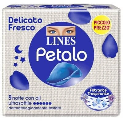 Lines Petal Blue Nacht Tampon 9 Stuks