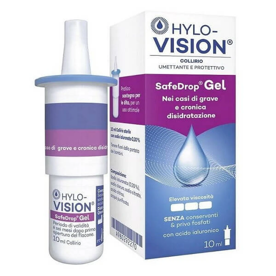 Hylovision Safe Drop Gel 0,3% Humectante Y Protector Ocular Gotas 10 Ml