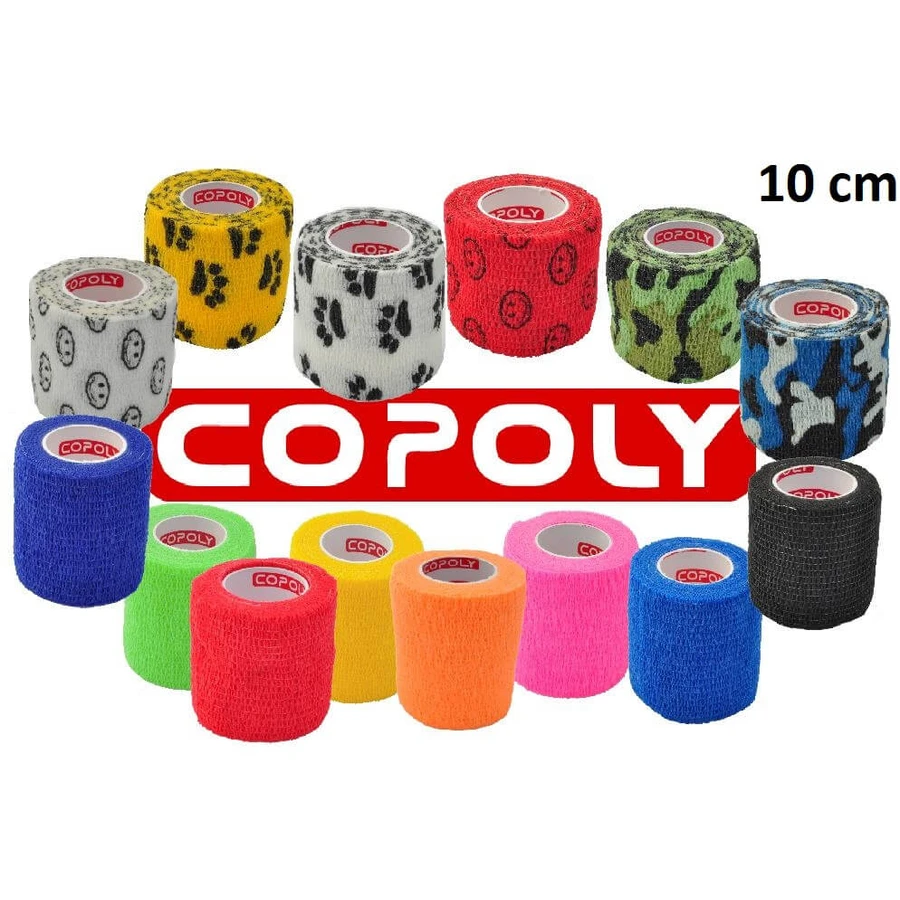 COPOLY zelfklevend verband 10cm x 457cm gemengde kleuren