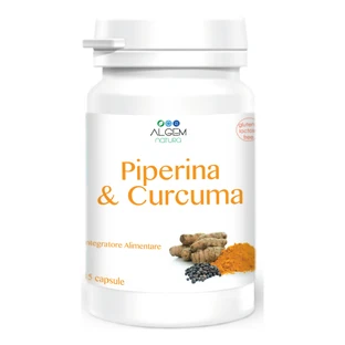 Algem Piperina y Cúrcuma 45 Cápsulas
