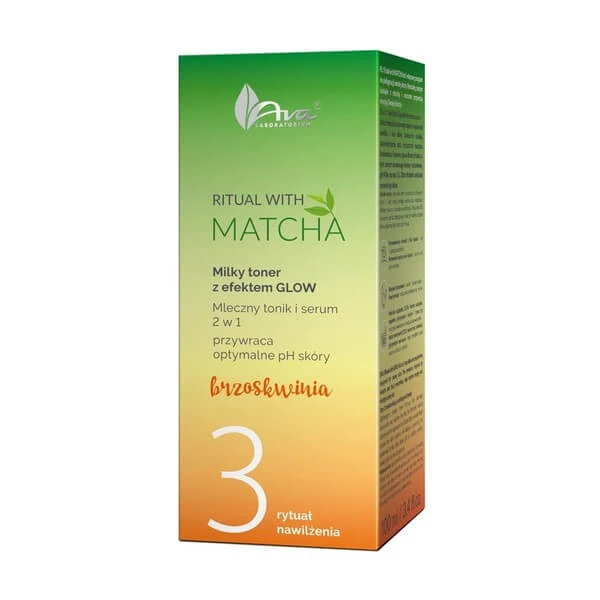 AVA Ritual met Matcha, melkachtige gezichtstoner en serum, 2-in-1, 100 ml.