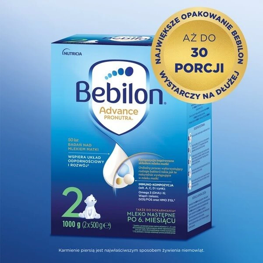 Set of 2x Bebilon 2 Advance Pronutra, 1000 g + Bebilon 2 Advance Pronutra, 550 g