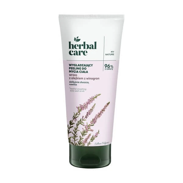 Herbal Care, gladmakende bodyscrub, Heide met druivenpitolie, 200 ml
