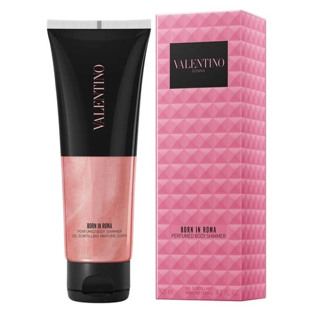 Valentino Born in roma - body shimmer geparfumeerd met verhelderende parels en hyaluronzuur gel 125 ml