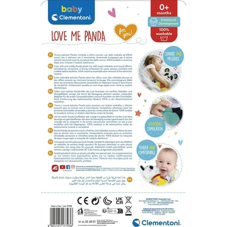Clementoni Baby love me panda - interactief pluchen speeltje